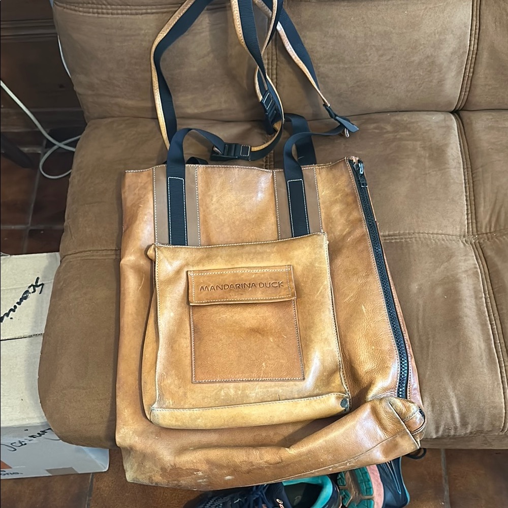 Tan Leather Laptop Bag